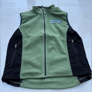 Yellowstone Green and Black Fleece Vest